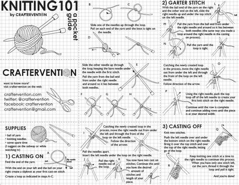 Knitting Printable Cheat Sheets Free