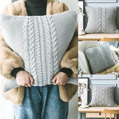 Knitting Throw Pillow Case