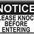knock before entering sign