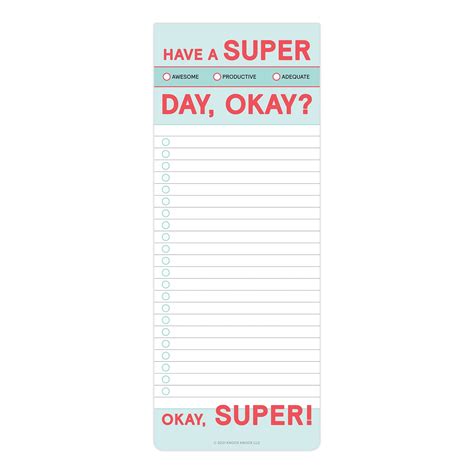 Knock Knock Daily Task Printable