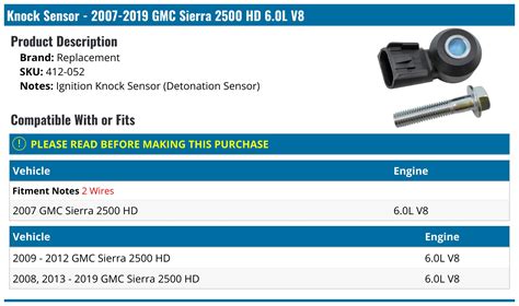 Knock Sensor Gmc Sierra