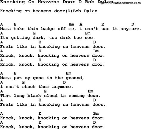 knocking on heavens door bob dylan lyrics