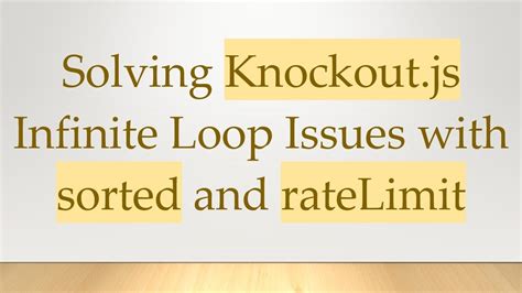 Knockout Js Loop