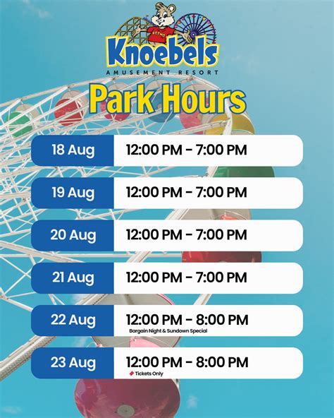 Knoebels Sundown Hours