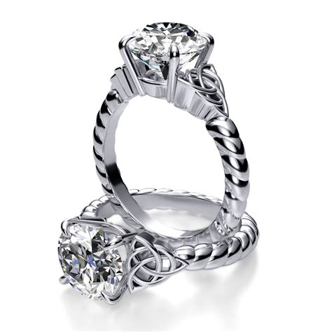 knot engagement rings no diamond