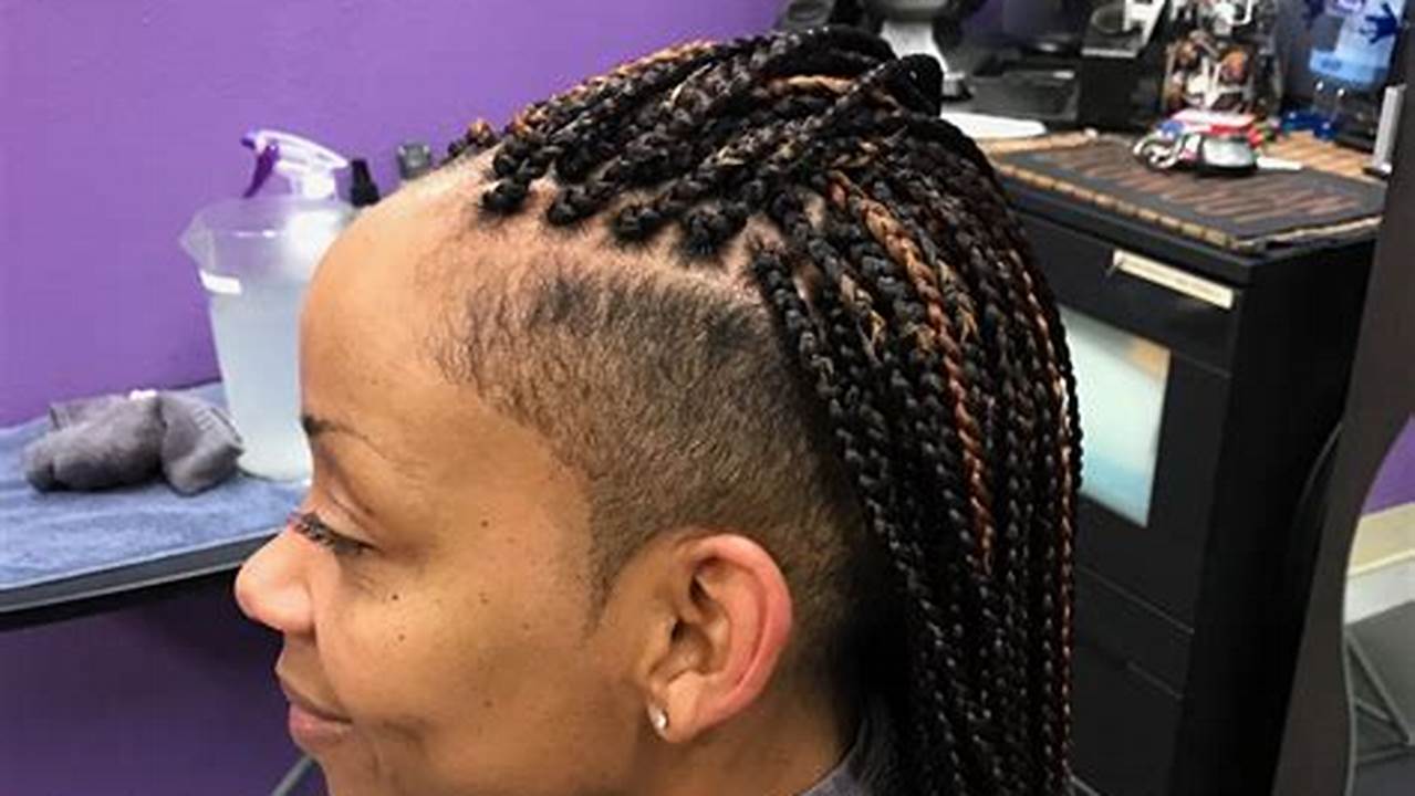 Discover the Allure of Knotless Braids with Shaved Sides and Back