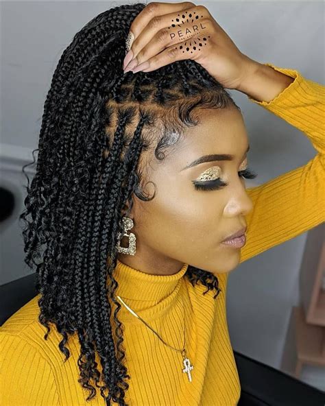  79 Stylish And Chic Knotless Box Braids Bob Hairstyles With Simple Style