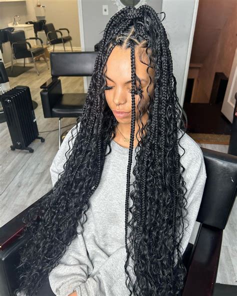 Knotless Box Braids With Fade