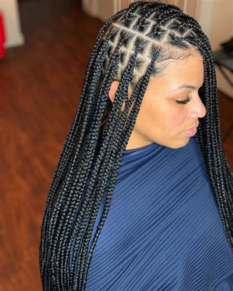 knotless braids with beads long