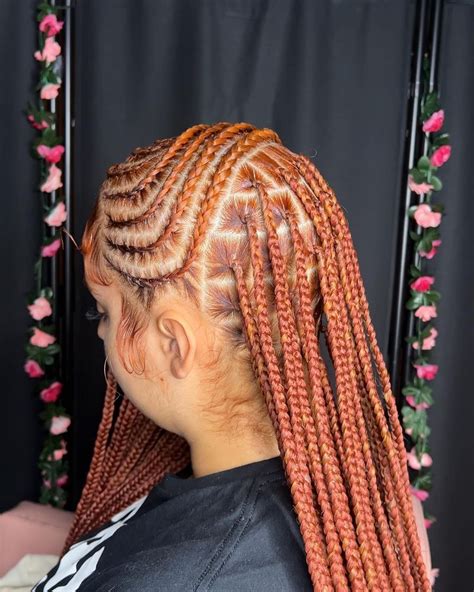 Knotless lemonade braids with root loops for tension-free styling and growth