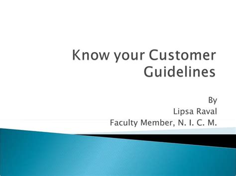 know your customer guidelines