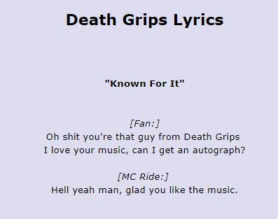 known for it death grips lyrics