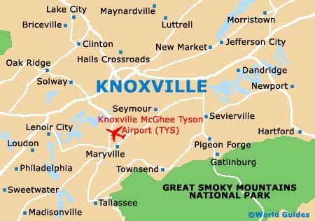Knoxville Tennessee Map Usa