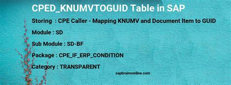 knumv table in sap