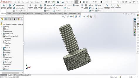 Knurled Screw Solidworks