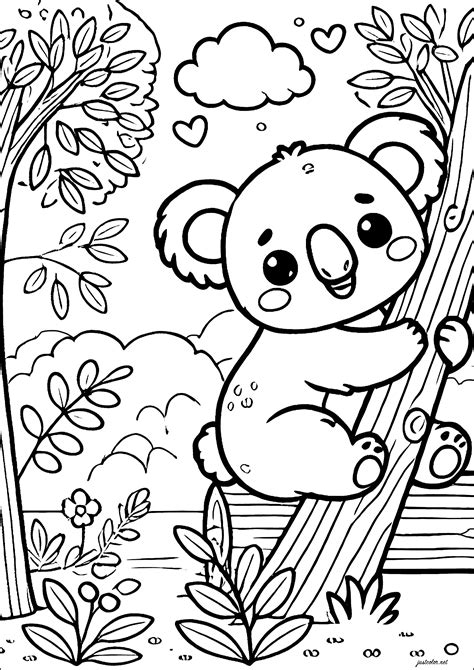 Koala On Tree Printable