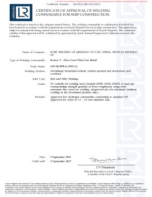 kobelco welding wire certs