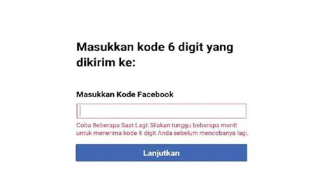 Cara Mengatasi Kode Facebook 6 Digit Tidak Muncul Rancah Post