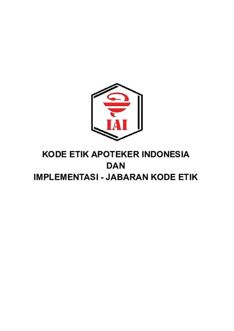 kode etik apoteker indonesia terbaru