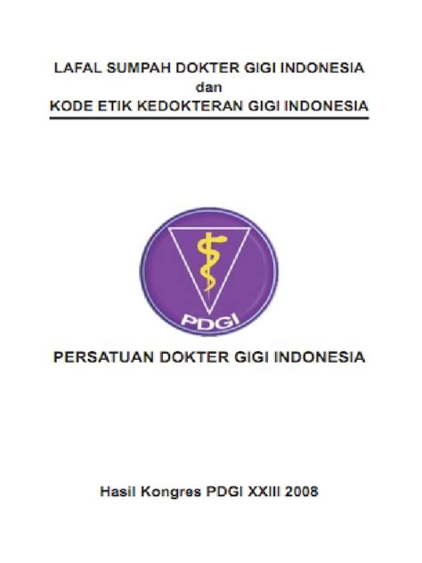 kode etik kedokteran gigi indonesia pdf