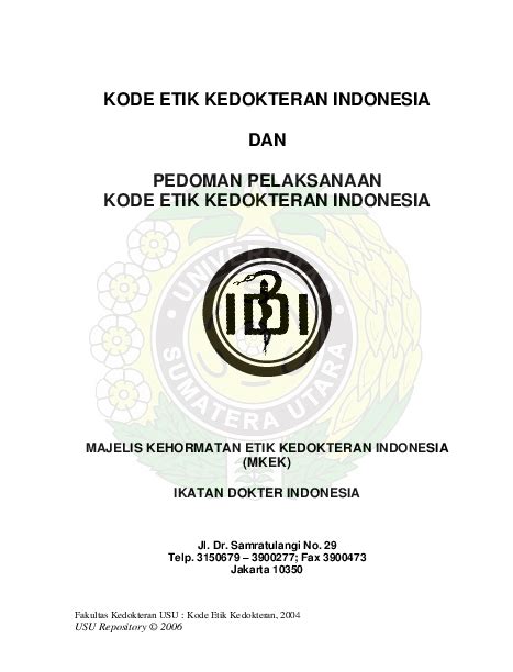 kode etik kedokteran jurnal