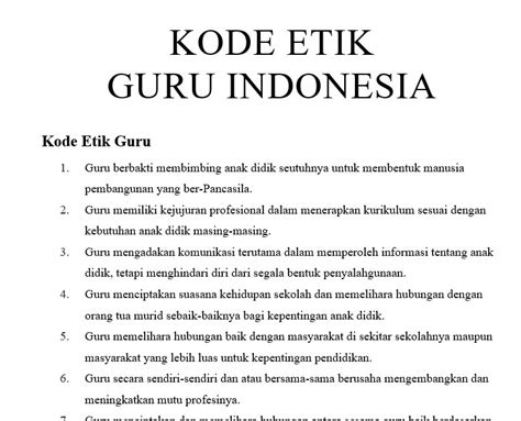 kode etik profesi guru pdf