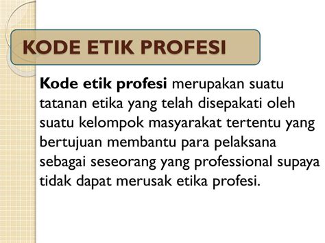 kode etik profesi pendidikan