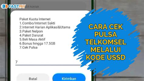 Kode USSD Cek Pulsa Telkomsel