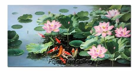 Buy Koi fish for Luck, Feng shui painting, Modern style,Japanese Fish