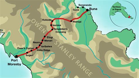 kokoda track papua new guinea map