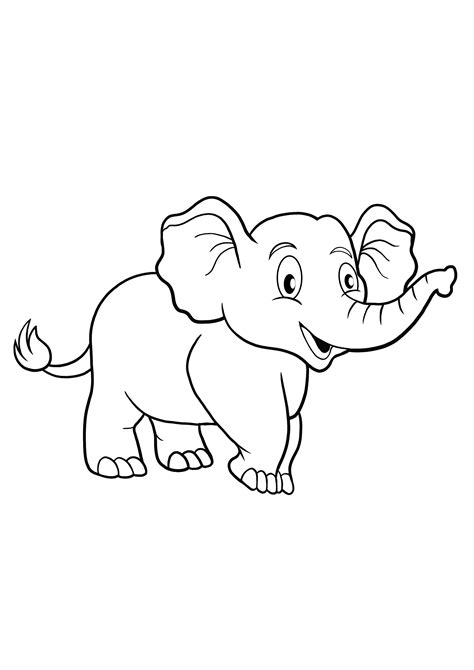 kolorowanka dla dzieci słoń