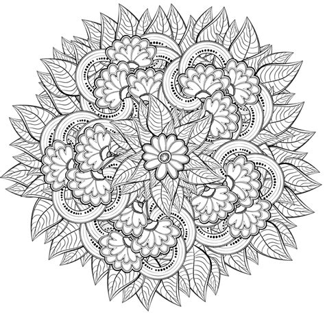kolorowanka mandala kwiaty