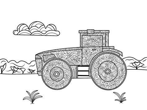 kolorowanka traktor dla doroslych
