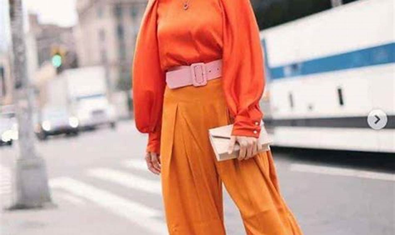 kombinasi baju warna orange yang cocok
