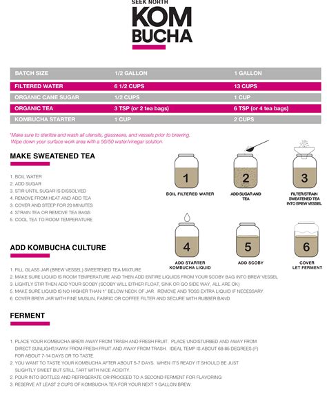 Kombucha Brewing Instructions