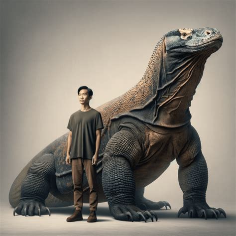 komodo dragon compared to human