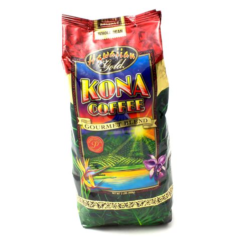 Coffee Consumers Hawaiian Gold Kona Coffee Gourmet Blend Ground 1 Lb