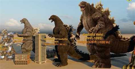 kong and godzilla size comparison in feet