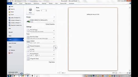 Secure print uniflow with konica device YouTube