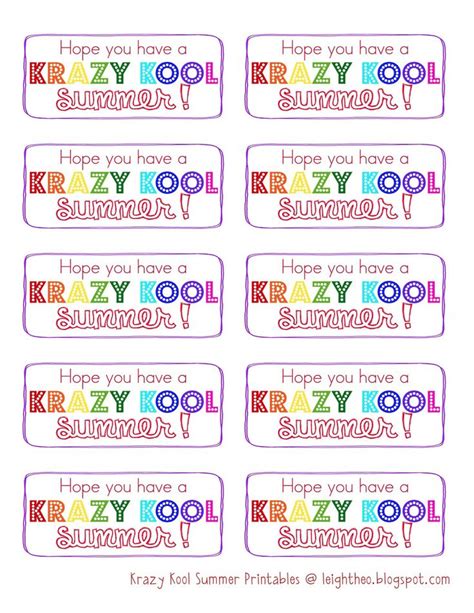 Kool Aid Printable Summer Gift