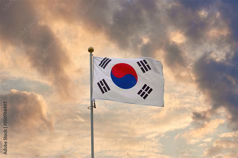 Korea Flag Waving