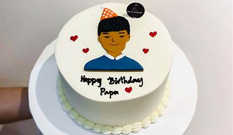 Korean Birthday Cake Design Lettering With Smiling Oppa Ii
