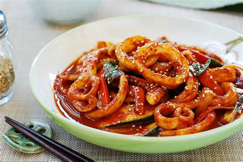 Korean food photo Seasoned dried squid
