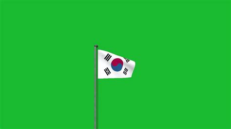 Korean Flag Green Screen