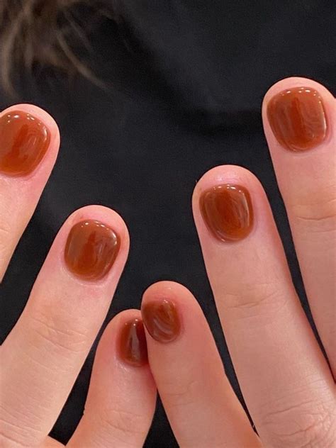 Korean Gel Nails Simple Fall