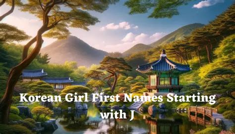 korean girl names start with j