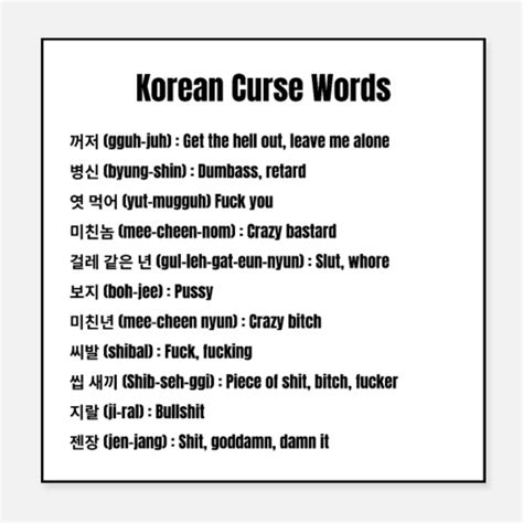 Korean Offensive Words Guide