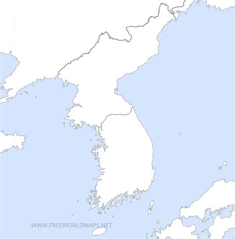 Korean Peninsula Map Printable Easy