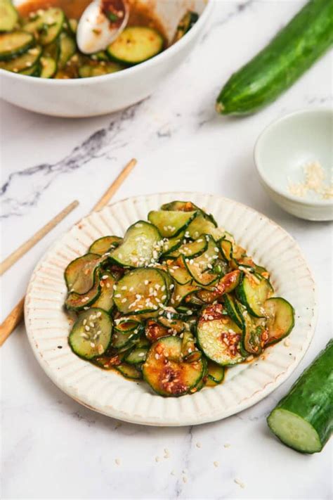 Korean Style Pickled Cucumbers