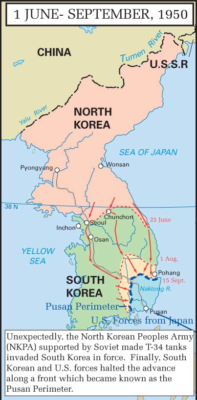 korean war map 1950 1953